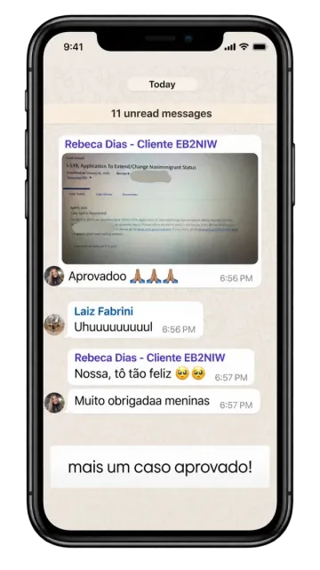 Print de conversa com depoimento de cliente 2